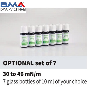 Bộ 7 chai mực thử đo sức căng bề mặt Arcotest Organic 30-46 dyne, 10ml